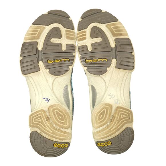 Ecco Biom Train Women’s Sz 9 EU 40 Natural Motion Training Shoes White Gray Teal - Picture 16 of 16